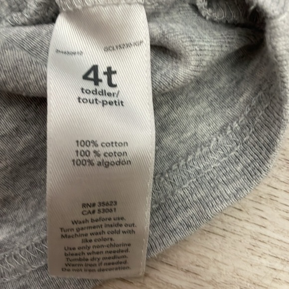 Carter's Gray 100% Cotton Graphic Short Sleeve Boy's Black Crew Neck Tee Size 4T - Picture 6 of 6